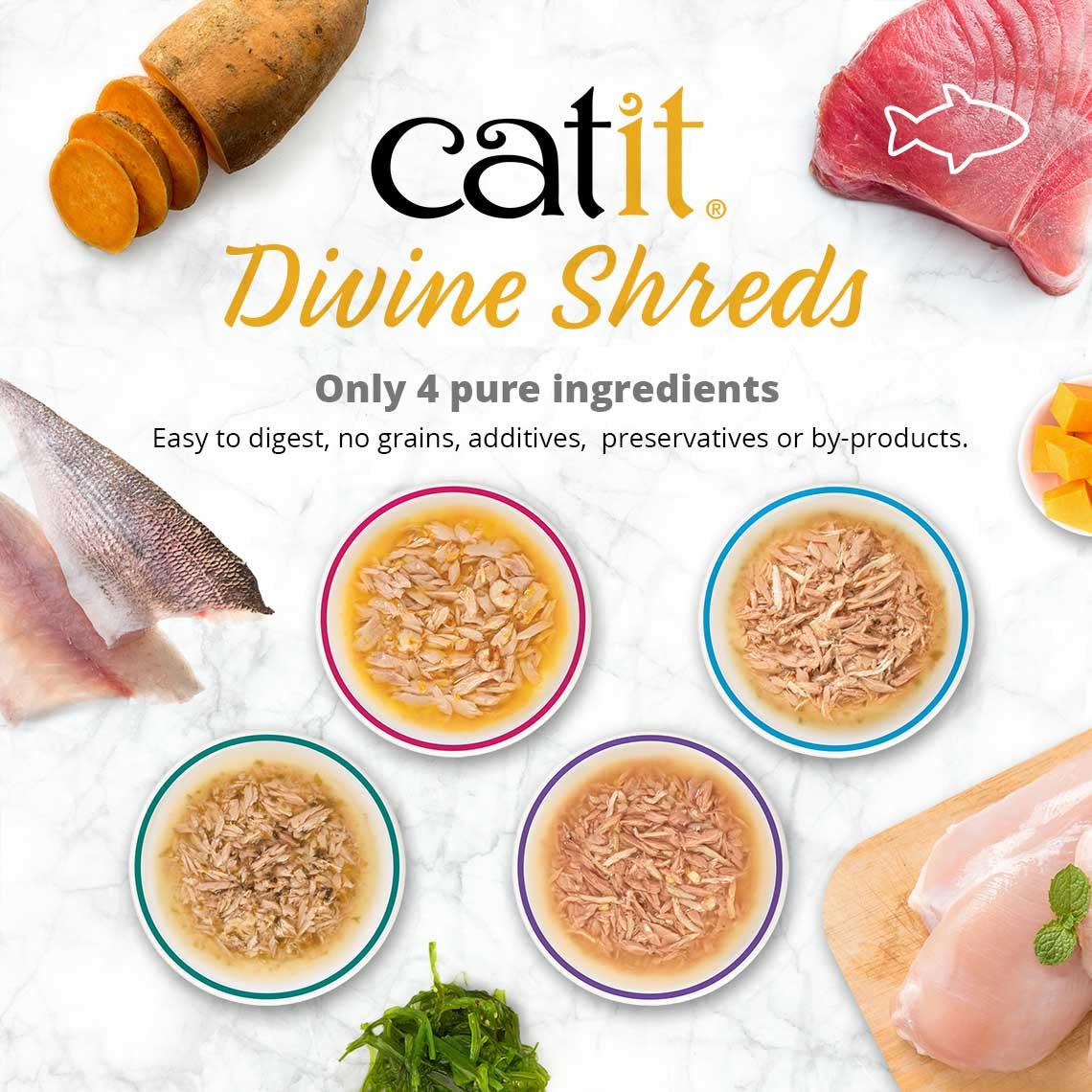 Catit Divine Shreds Tuna Variety Pack